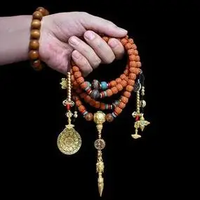 108颗小金刚佛珠手串 藏式龙鳞纹菩提子念珠文玩项链男女手链修行