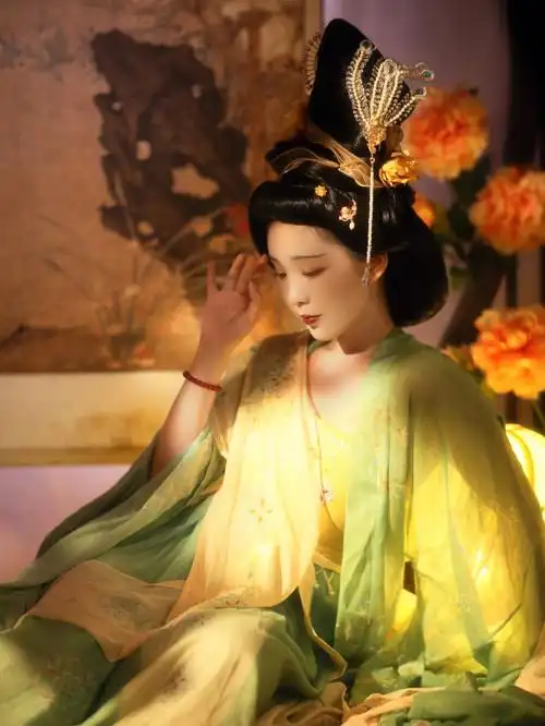 锦鱼是一次艰难的会面了～坐标上海,接摄影妆造～#汉服  #汉服发型