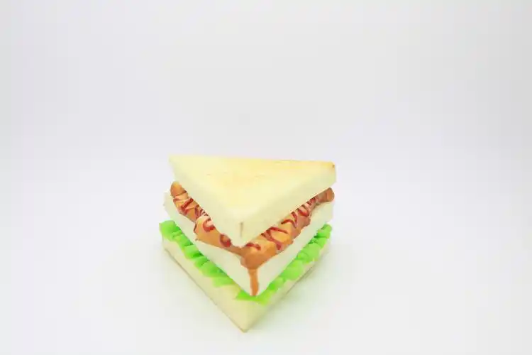 高仿真迷你三角形夹心三明治 儿童玩具 仿真礼品面包儿童道具教材
