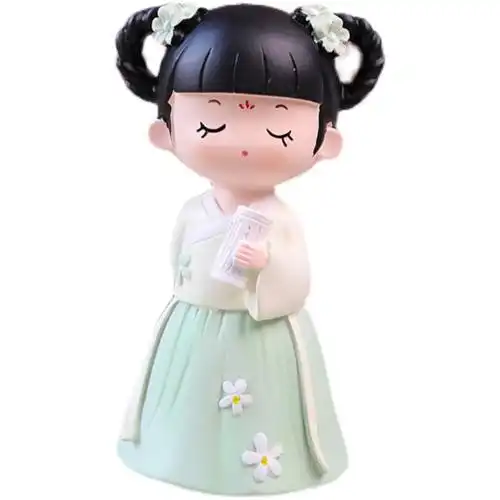 汉服少女古风摆件唐朝装饰品礼物ins人物故宫摆件