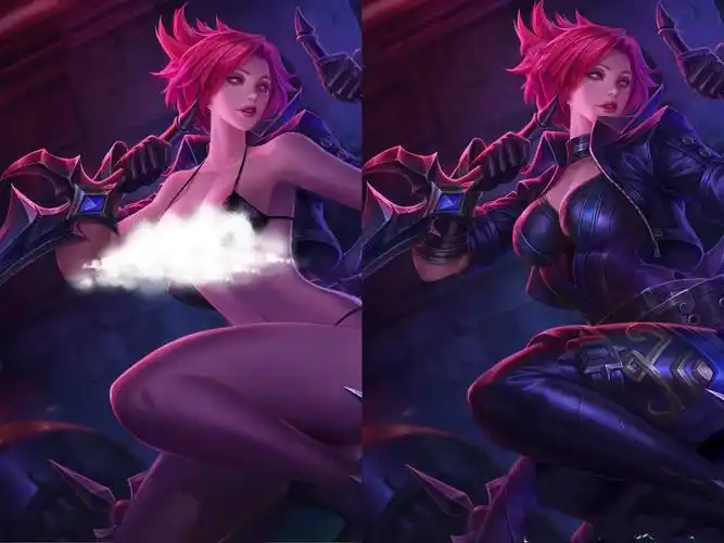 猫和女人同样善变王者荣耀阿轲魔改去衣图分享