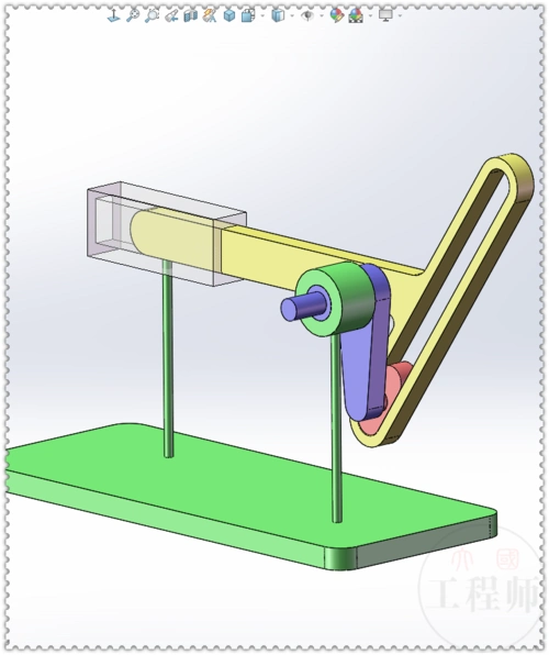 用solidworks装配一个曲柄滑块运动