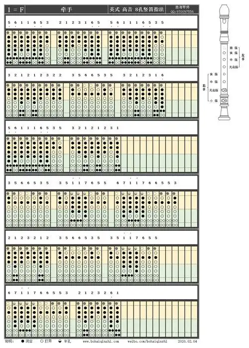 【竖笛指法】牵手
