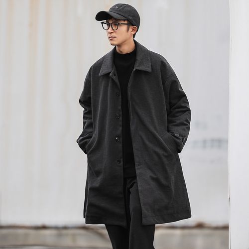日系复古夹棉风衣 潮男必备