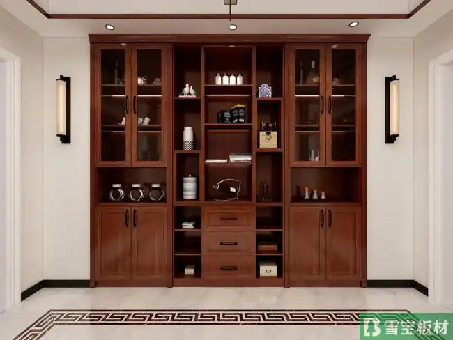 万紫千红雪宝板材环保植物胶免漆生态板客户全屋定制效果图