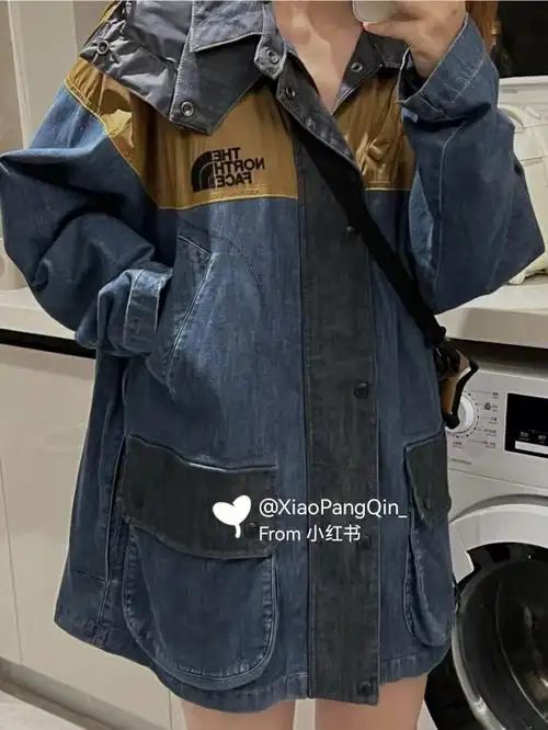 黑标系列牛仔外套仓石一树设计师款可拆卸防水风帽903498#thenorth