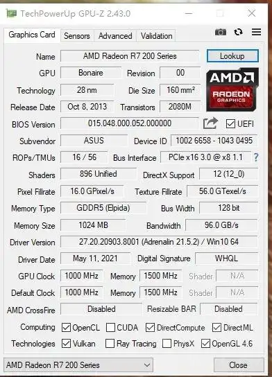 电脑整机r7260x1g显卡显卡已出和显示器