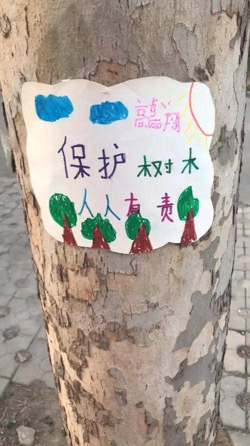 红缨艺术幼儿园学前班《保护树木,人人有责》植树节活动剪影