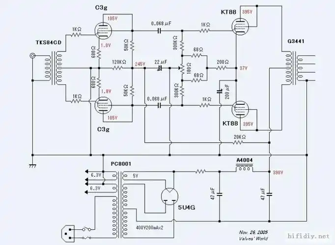 求kt88并联推挽的电路图,麻烦j版和各位dx了