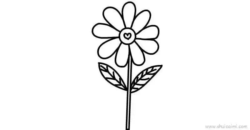 一朵花儿童画怎么画一朵花简笔画步骤