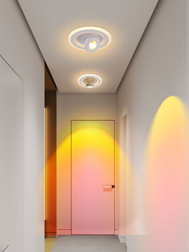 入户玄关灯照画射灯洞灯嵌入式天花筒灯网红日落灯创意走廊过道灯