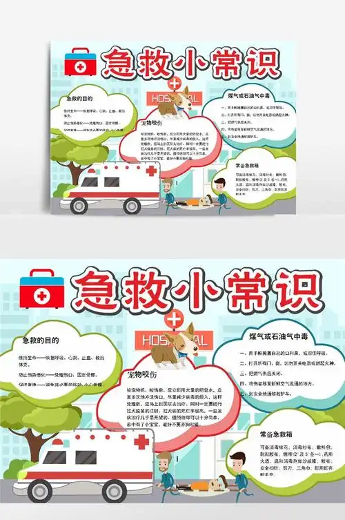 急救小常识(01)小报手抄报模板