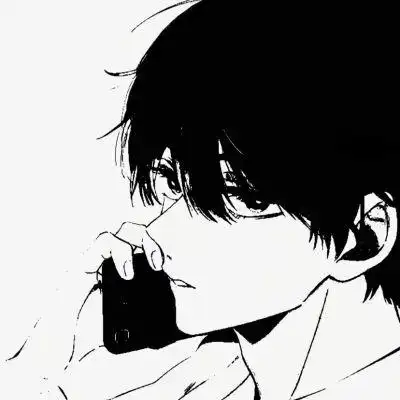 高级不常见的黑白日系动漫男头_男生头像_美头网