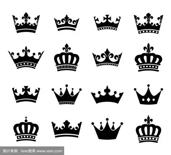 收集16个皇冠剪影符号