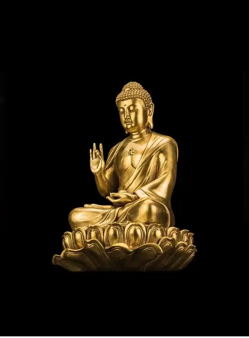 创古琪通 纯铜 释迦牟尼佛佛像 大日如来佛毗卢遮那佛家用供奉摆件