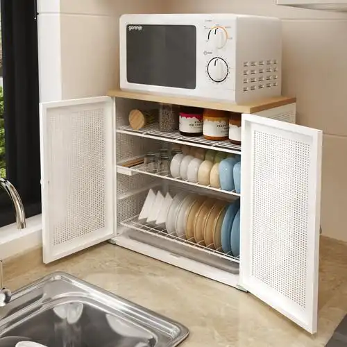 厨房台面碗柜剩菜柜子透气家用碗碟厨房置物架