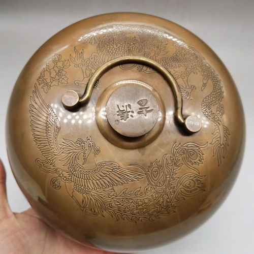 纯铜汤婆子加厚防漏老式复古宫廷风铜注水龙凤暖手壶热水壶烫捂子