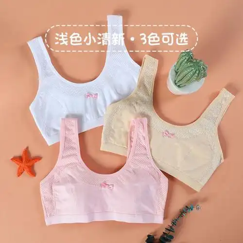 南极人青春期小背心女学生高中少女初中生内衣纯棉文胸儿童女童内穿