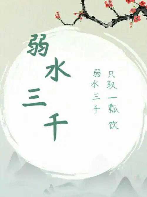 弱水三千只取一瓢饮