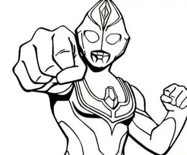 简笔画银河奥特曼简笔画帅气的q版银河奥特曼儿童卡通简笔画简笔画