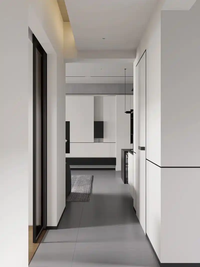 120平旧房改造,简约黑白灰设计.#图文伙伴计划 #设计案例 - 抖音