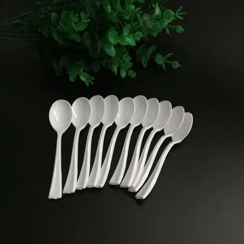 ps塑料加厚一次性甜品勺蛋糕勺独立包装