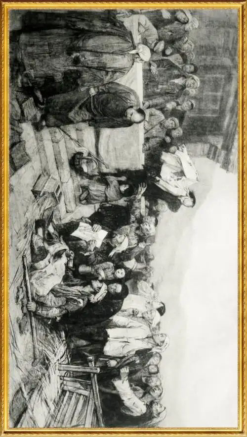 最终倒在画架前……|《美术经典中的党史》邀您走近素描作品《血衣》