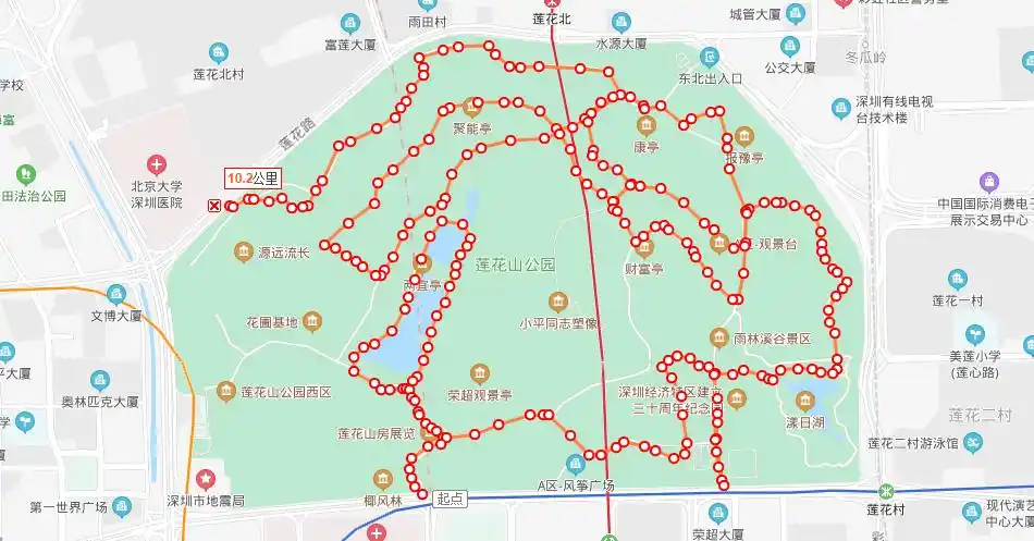 福田4条健身步道美出天际荣获深圳十佳健身步道