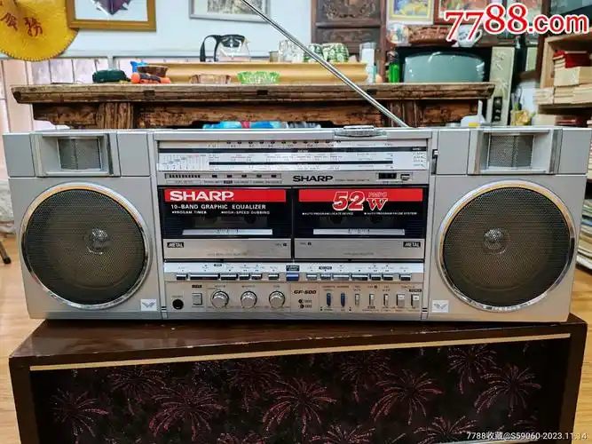 80年代日本进口夏普500型立体声双卡收录机