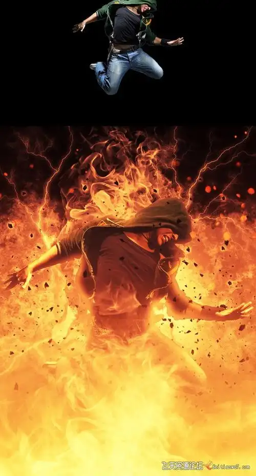 爆炸烈火ps特效动作explosivephotoshopaction