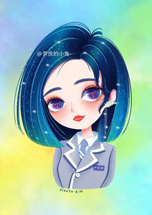 原创『小兔插画』许佳琪the9,插画q萌头像