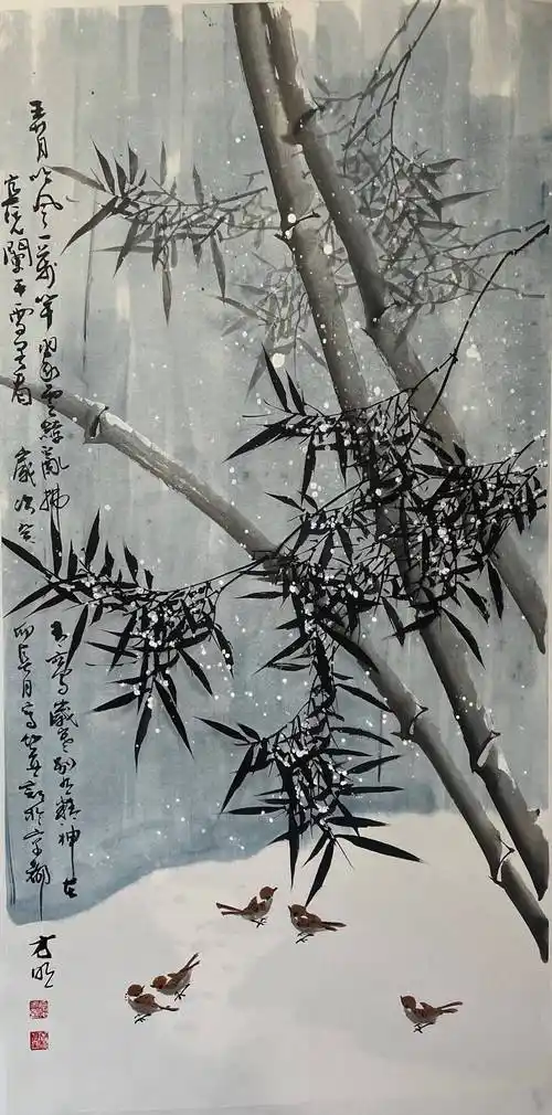 借古开今当代画竹高手 ——夏方明竹林山水画艺术欣赏_作品_中国_板桥