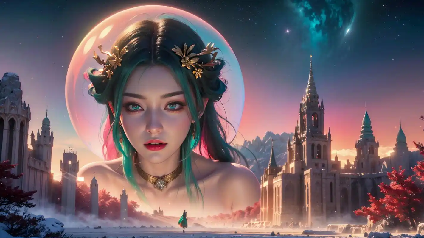 横屏4k壁纸,ai绘画练习稿#美杜莎#