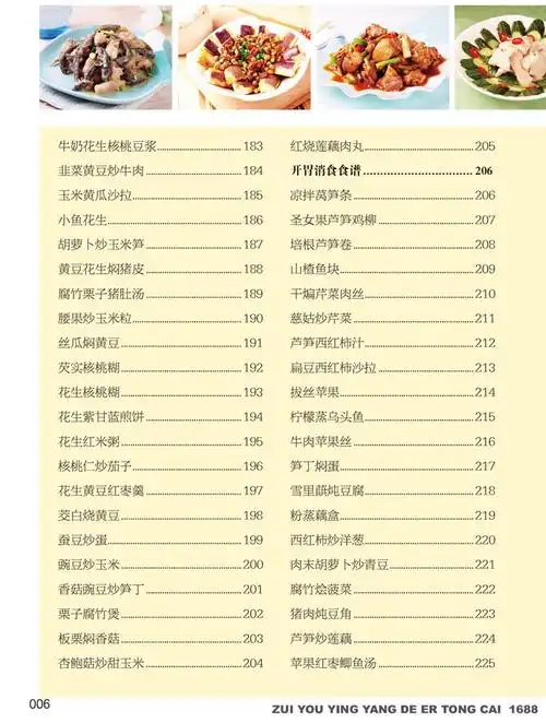 儿童菜谱书儿童长高食谱家常菜大全可口营养的儿童菜1688道0612岁家用