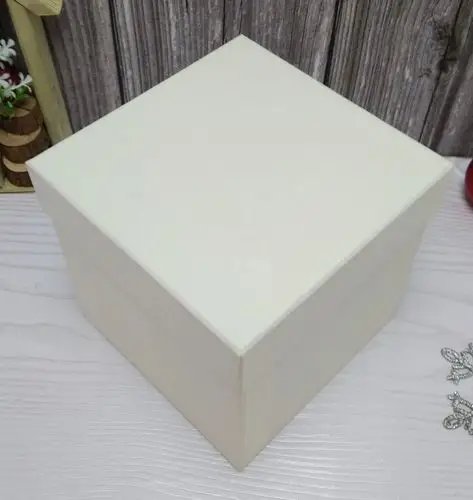 简约金色正方体纯色裸盒定做纸盒印logo篮球足球包装礼物盒道具盒