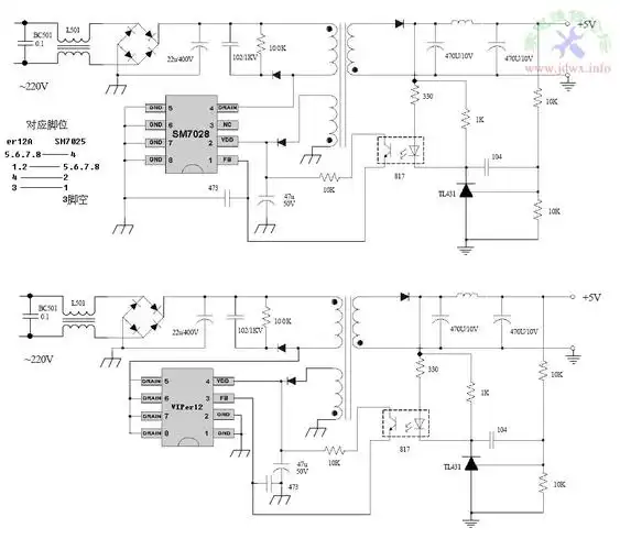 sm7028美的电磁炉电源芯片
