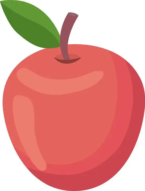 孤立的苹果果实,叶子图案图片