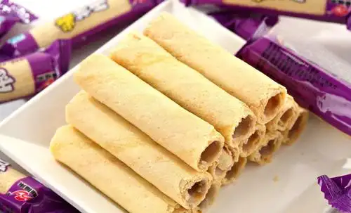 厂家批发供应 休闲食品散装绿茶味香芋卷 10斤/箱