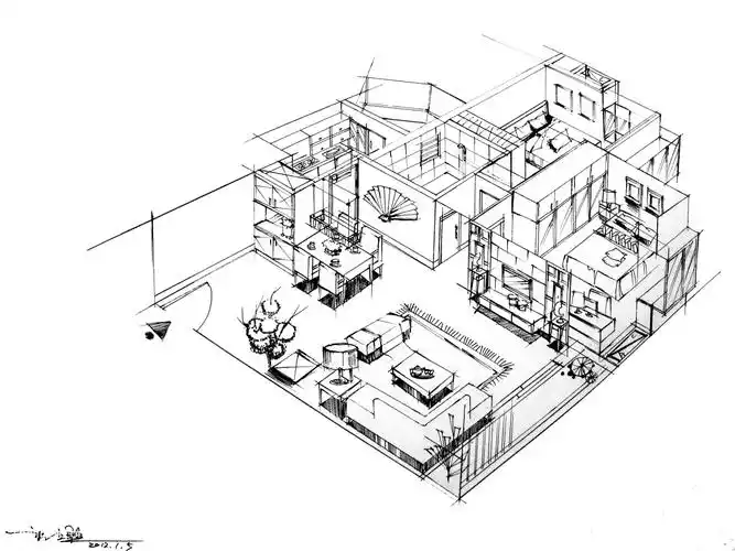 立面图设计手绘图片