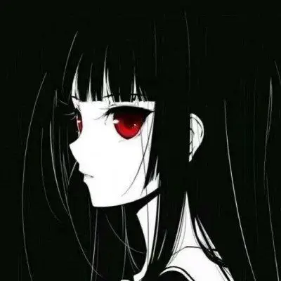 黑色动漫女生头像