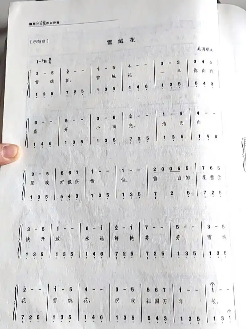 《雪绒花》 超级简单的雪绒花简谱