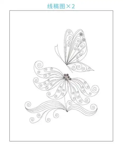 手工折纸工具纸画材料包衍纸线稿图