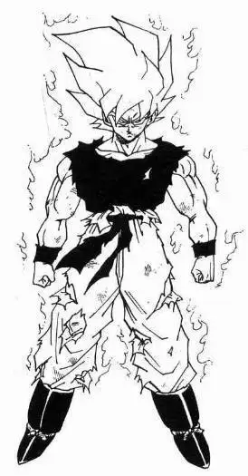 七龙珠孙悟空超级赛亚人之神简笔画