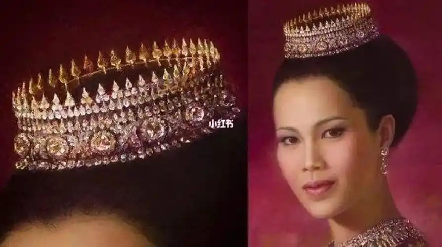 泰国诗丽吉王后的这顶传统泰式风格王冠由珠宝商梵克雅宝icon1960s.