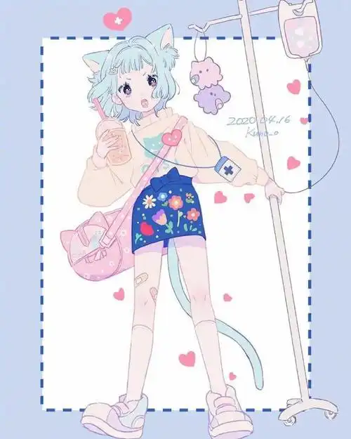 画师笔下的可爱猫耳娘有穿jk的有穿女巫服的快给我变