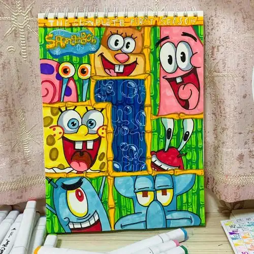 谁能拒绝自己画一幅海绵宝宝呢