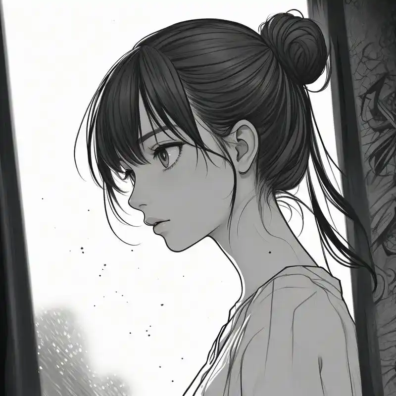 96沮丧情绪的黑白素描头像94