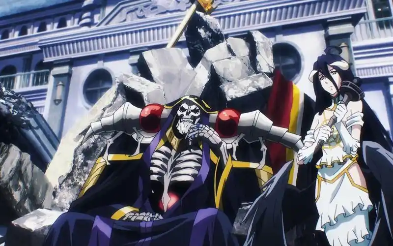 骨王坐在王国废墟的王座上,真是太帅了