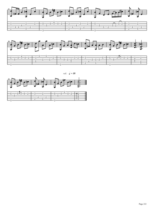 (深夜食堂) ost - (思ひで)吉他谱2