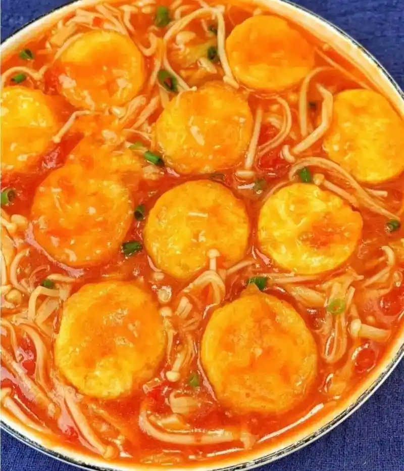 美食 酸爽开胃,无敌好吃的番茄金针菇日本豆腐.今天给 - 抖音